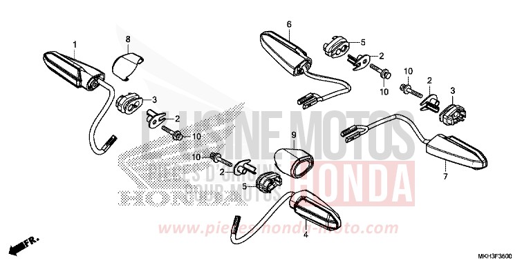 WINKER for X-ADV 750 GRAND PRIX RED (R380) from 2018